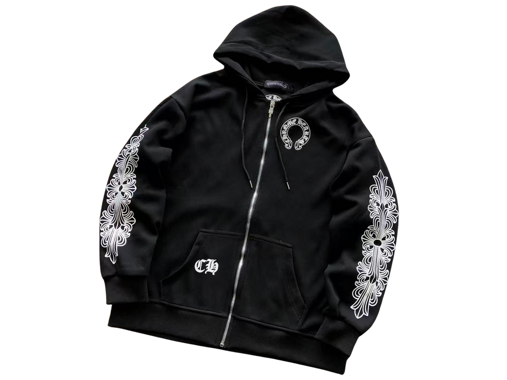 'C Hearts' Zip-up Hoodie
