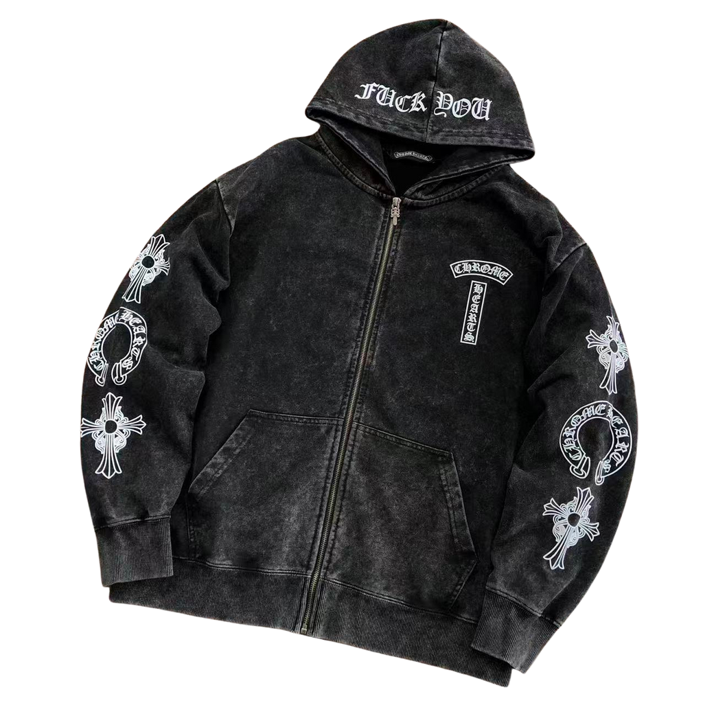 'C Hearts' Zip-up Hoodie 2