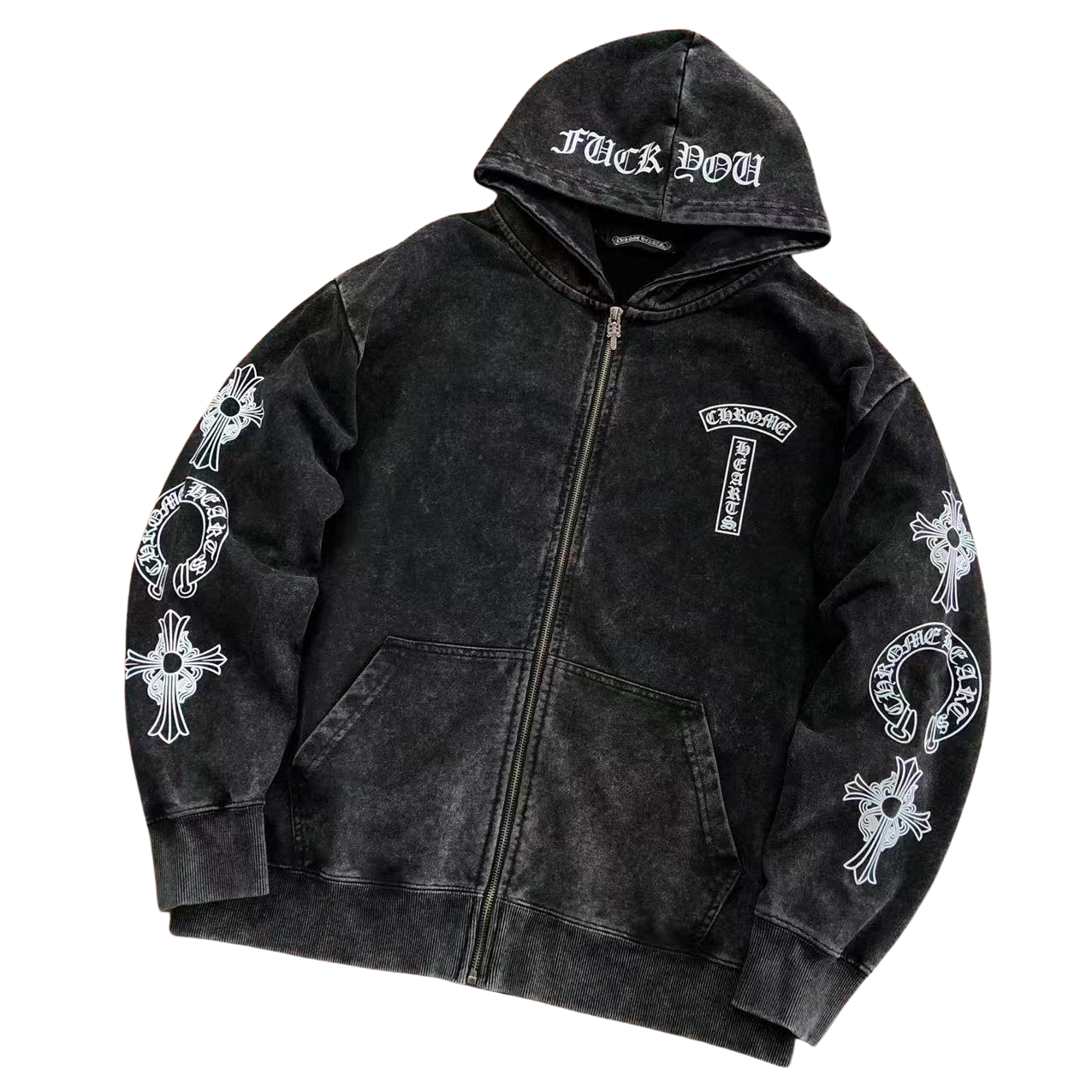 'C Hearts' Zip-up Hoodie 2